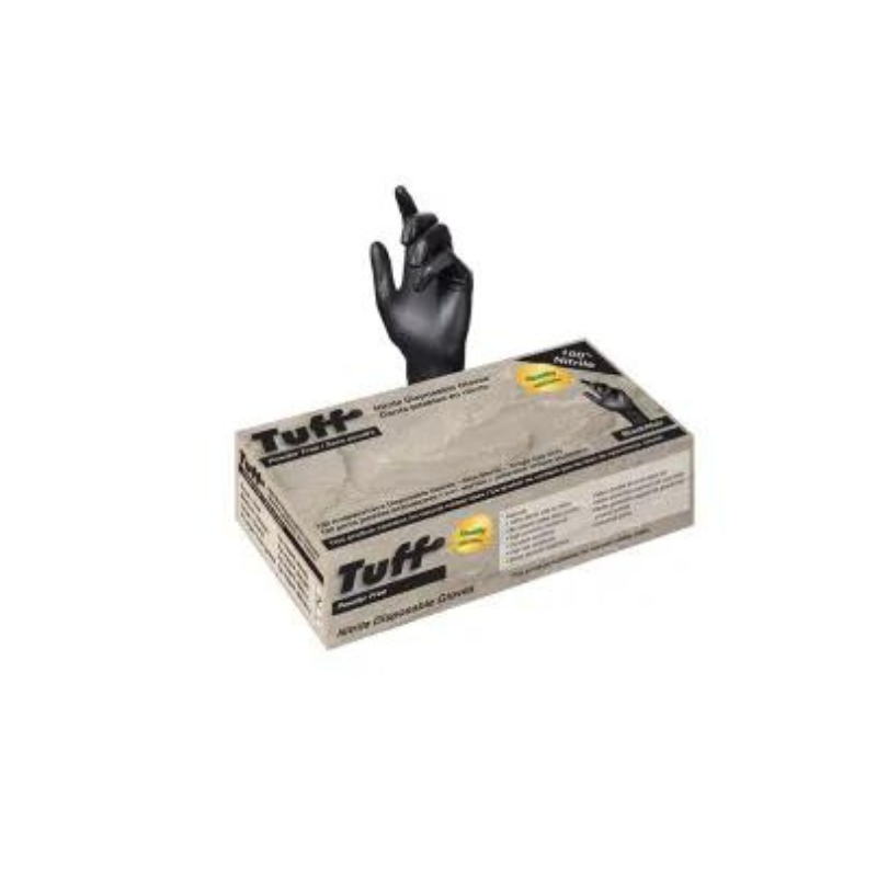 Nitrile Gloves, Black, Large, 4mil