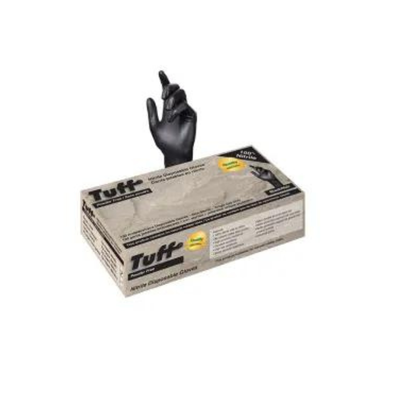 Nitrile Gloves, Black, Extra Large, 4mil