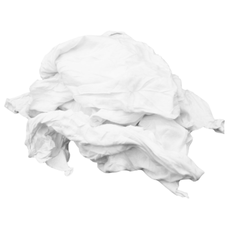 White Cotton T-Shirt Wipers 25lbs