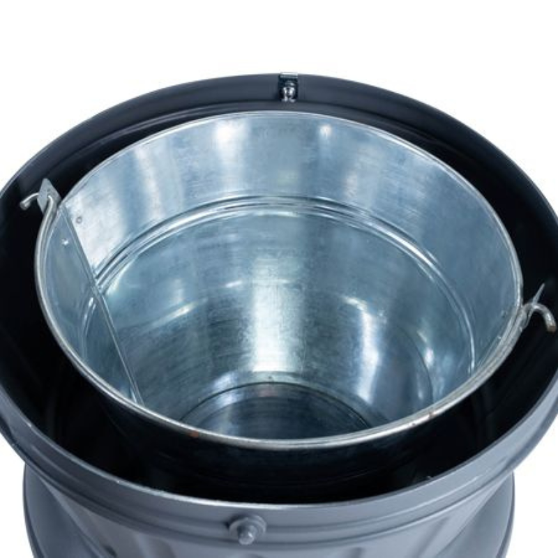 Smokers Cease-Fire Outdoor Receptacle, Black