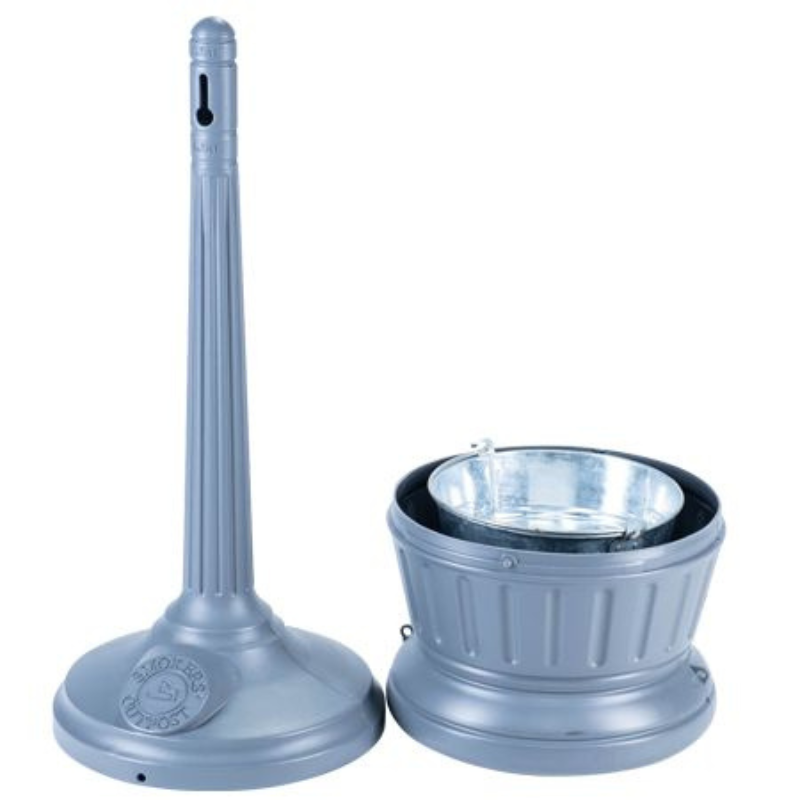 Smoker's Outpost Outdoor Ash Receptacle, Grey