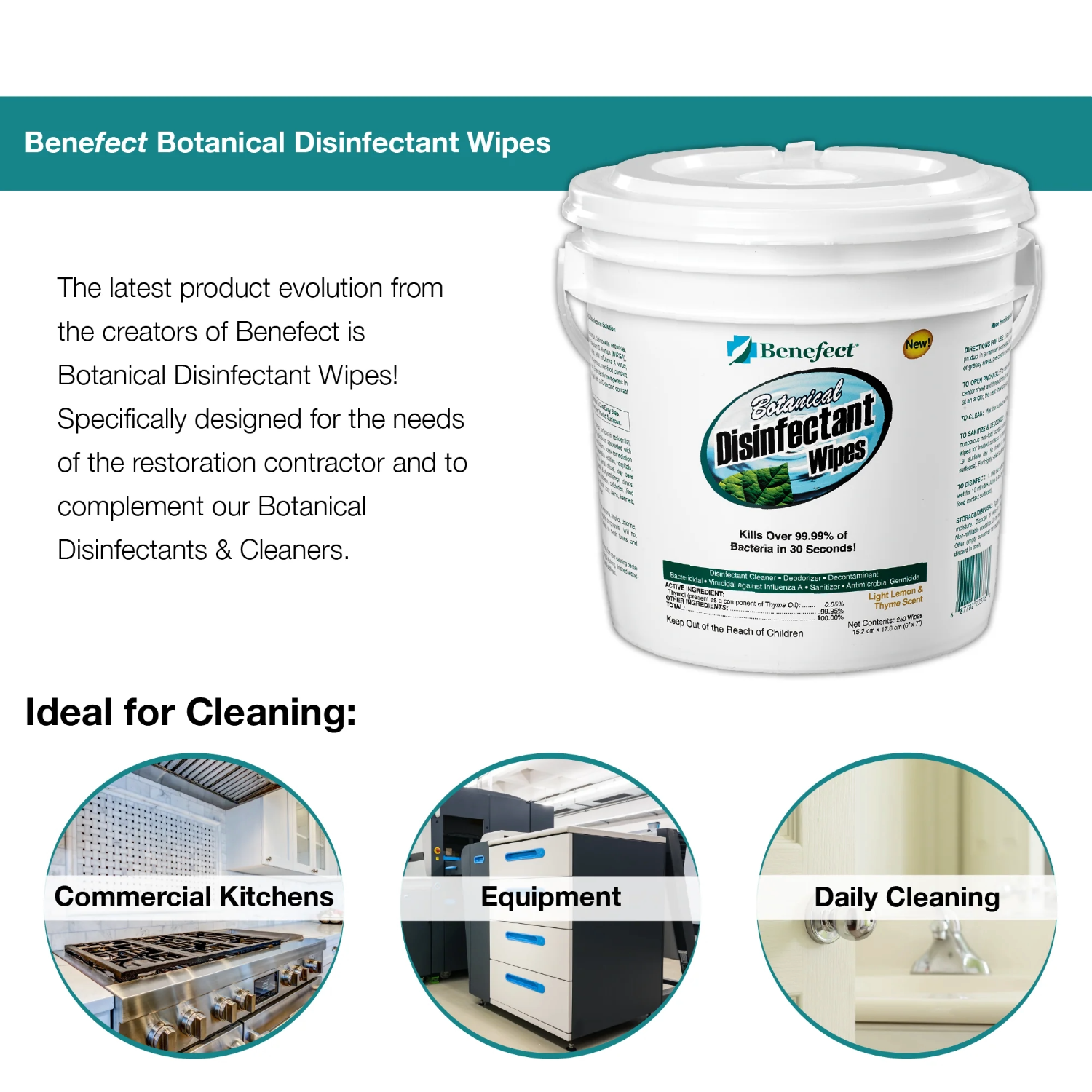 Benefect Botanical Disinfectant Wipes