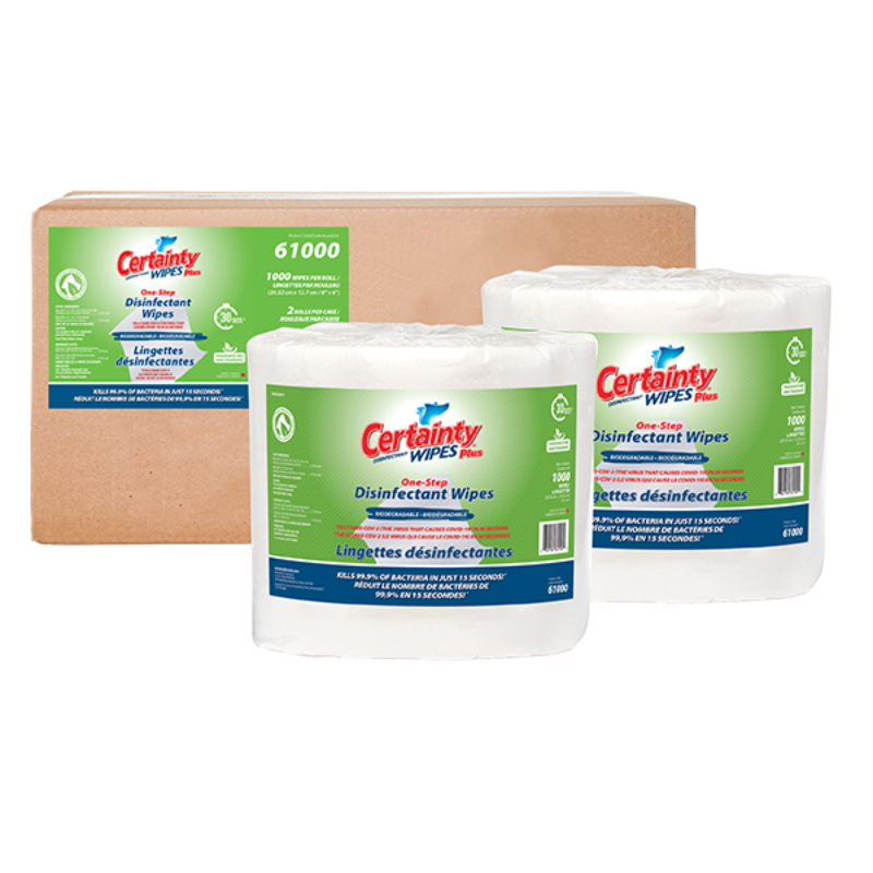 Biodegradable Plus Disinfectant Wipes (1000 count)