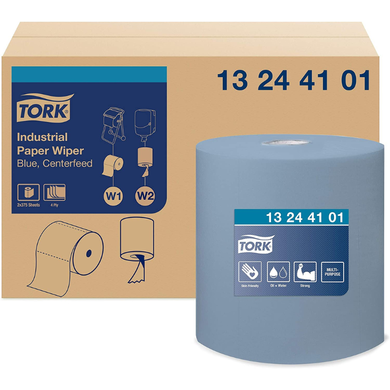 Tork Industrial Paper Wipers – Blue