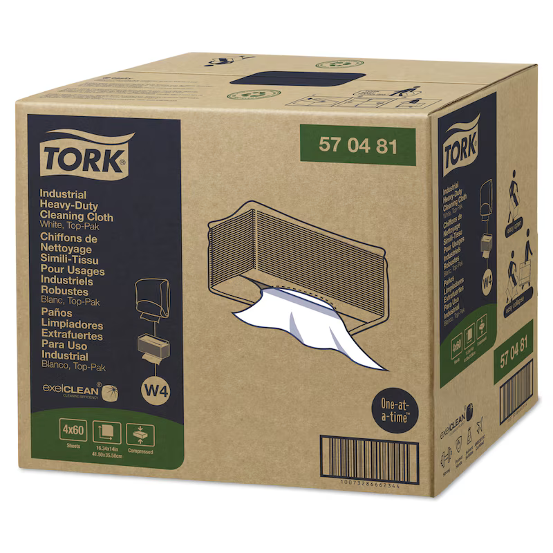 Tork Industrial Heavy-Duty Cleaning Cloth White W4