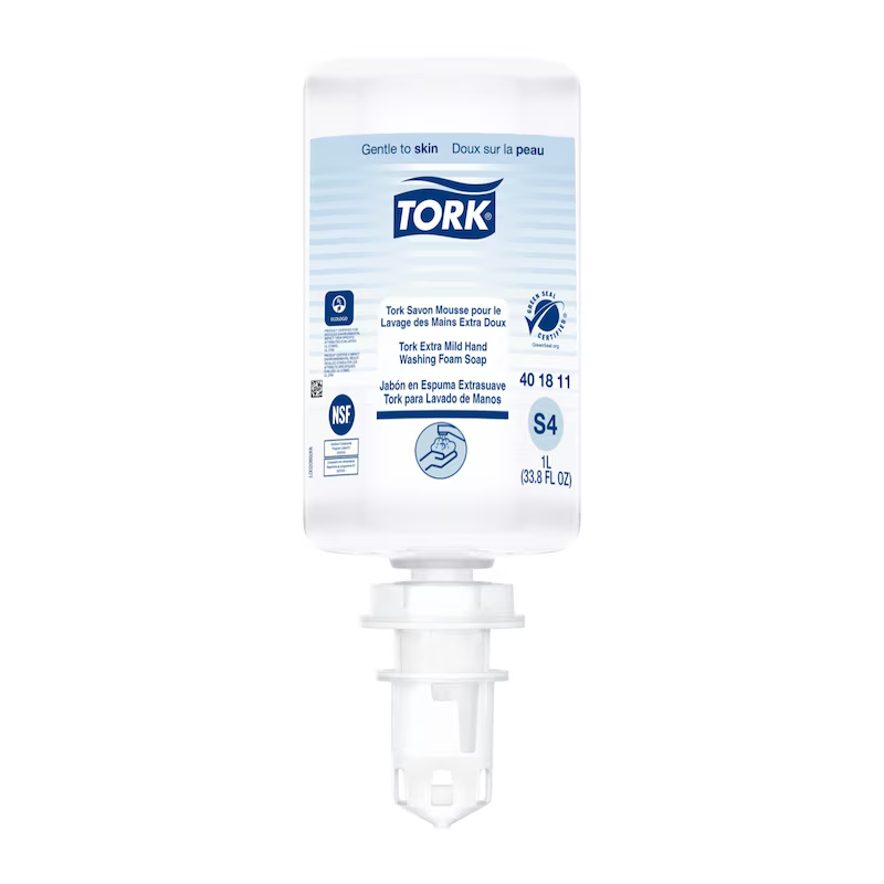 Tork Extra Mild Foam Soap, White Foam, No Added Fragrance, 1L