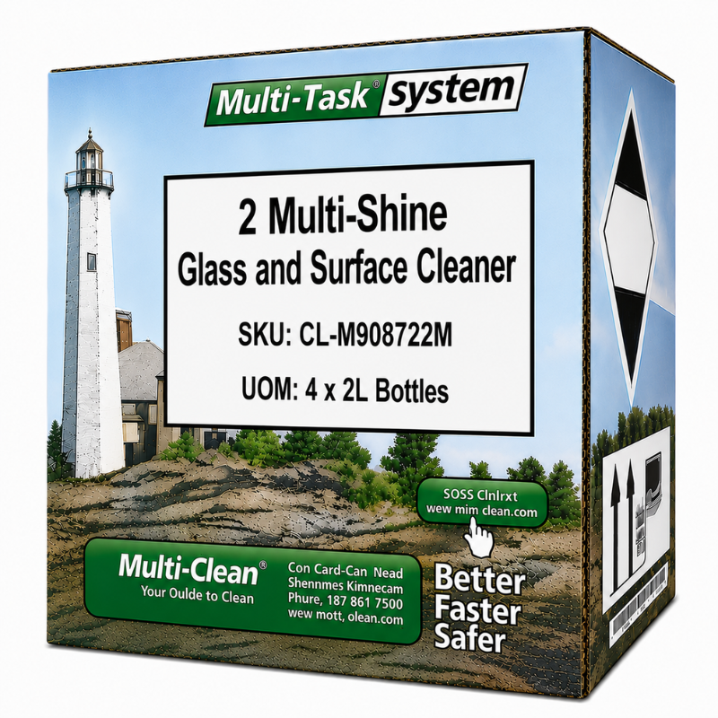 2 Multi-Shine Glass and Surface Cleaner - Case of 4 (2L Bottles)