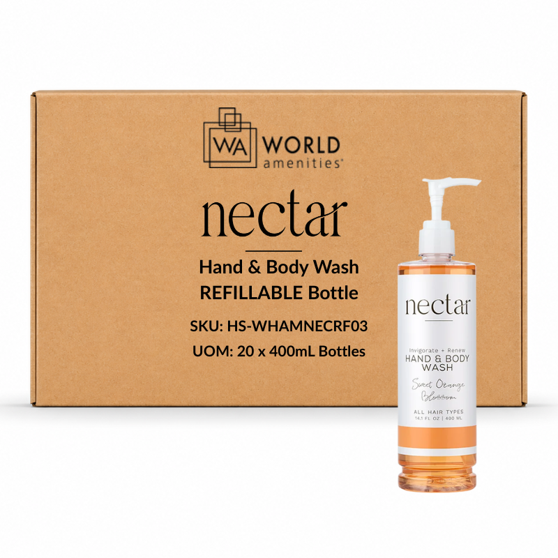 Nectar Hand & Body Wash Pump Refillable Bottle 400mL