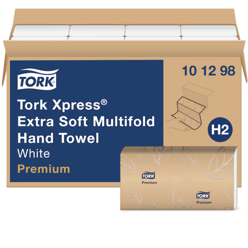 Tork Xpress® Soft 2-Ply Multifold Hand Towel – White, 94 Towels/Pack, 16 Packs/Case, H2