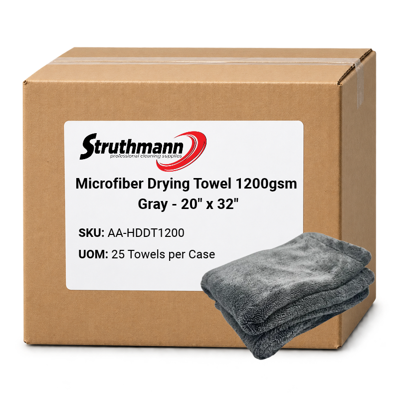 Microfiber Drying Towel 1200gsm - Gray - 20" x 32"