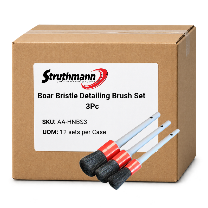 Boar Bristle Detailing Brush Set 3Pc