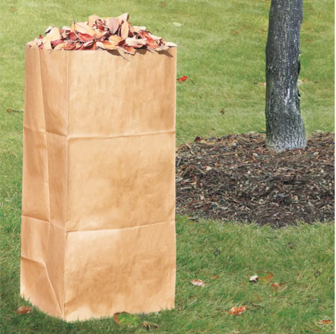 Duro Bags 21089 2-Ply Garbax Lawn and Leaf Bag, 50 lb, 16 in L x 12 in W x  35 in D, Paper, Kraft, (Pack of 5) 