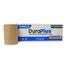 Kraft Roll Towel, Dura Plus 2" Core 12 x 350'